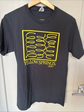Yellow Springs Graphic Tee - Black with Yellow Print